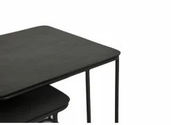 Salontafel Century Ø62/Ø46cm - metaal - zwart set van 2