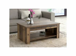 Salontafel Clif 110x65cm - decor - old wood & donker beton