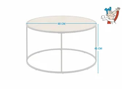 Salontafel Ø80cm - decor - eik