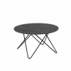 Salontafel Ø80cm - marmer - zwart