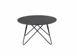 Salontafel Ø80cm - marmer - zwart