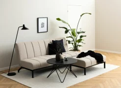 Salontafel Ø80cm - marmer - zwart