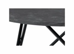 Salontafel Ø80cm - marmer - zwart