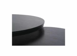 Salontafel Ø70/Ø50cm - melamine - nero set van 2