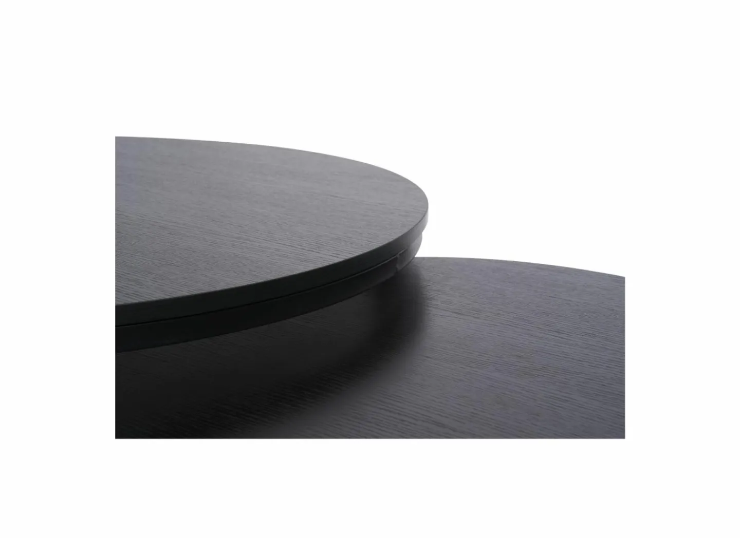 Salontafel Ø70/Ø50cm - melamine - nero set van 2