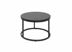 Salontafel Ø80/Ø60cm - melamine - nero set van 2