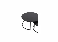 Salontafel Ø80/Ø60cm - melamine - nero set van 2