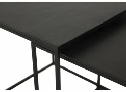Salontafel Coltrane Ø40/Ø35cm - metaal - zwart set van 2