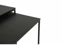 Salontafel Coltrane Ø40/Ø35cm - metaal - zwart set van 2