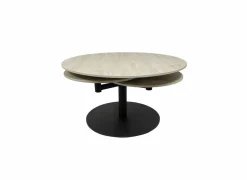 Salontafel Crater 122/80x46/41x36cm - MDF - beige