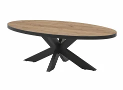 Salontafel Elio 130x70cm - decor - bruin & zwart