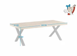 Salontafel Estrella 130x65cm - decor - industrial oak