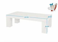 Salontafel Etna 135x68cm - decor - millenium eik & lichtgrijs