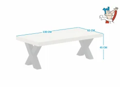 Salontafel Eureka 130x65cm - decor - natural oak & black