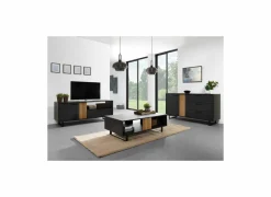 Salontafel Faro 42x125cm - melamine - structuur zwart