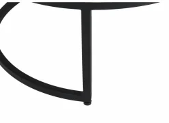 Salontafel Half Moon Ø80cm - metaal - naturel & zwart