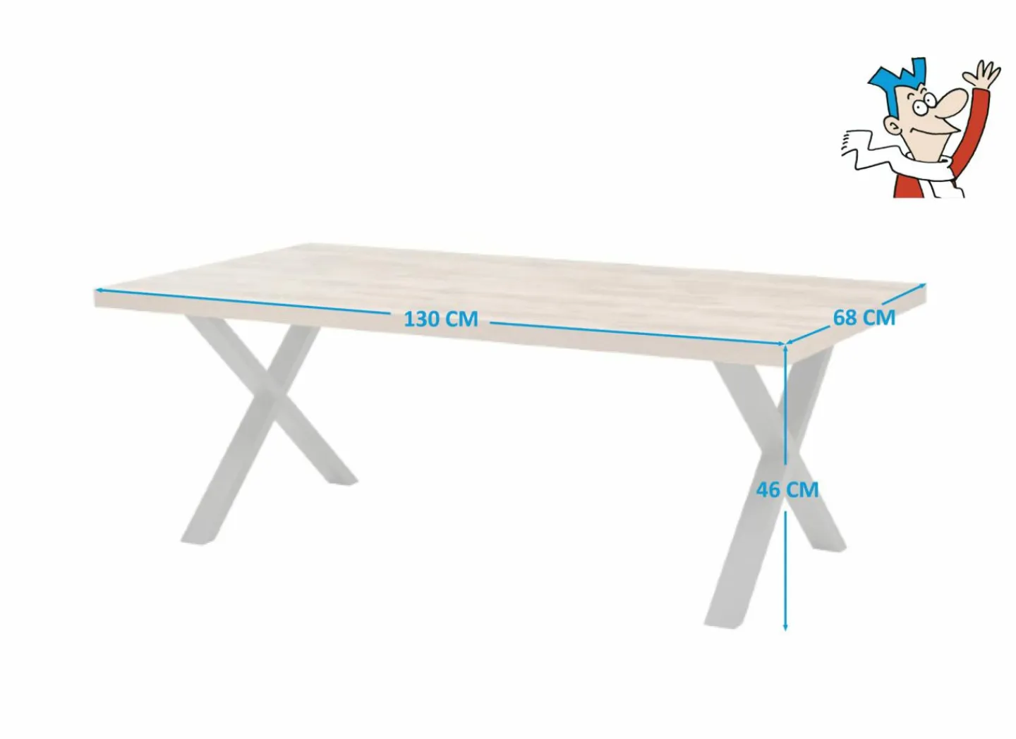 Salontafel Otto Piero 130x68cm - decor - scarlet eik