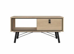 Salontafel Ry 102x49cm - decor - bruin & zwart