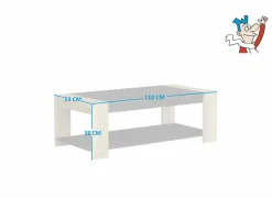 Salontafel Sheffield 110x53cm - decor - licht eik & sidewalk