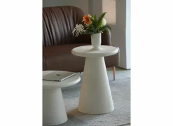 Salontafel SL2406  Ø45cm - cementex - wit