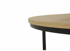 Salontafel Sunrise 80x35/60x32cm - MDF & melamine - eik set van 2