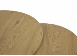 Salontafel Sunrise 80x35/60x32cm - MDF & melamine - eik set van 2