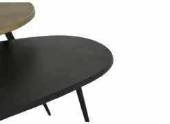 Salontafel Victor 70x47/57x34cm - metaal - goud & zwart