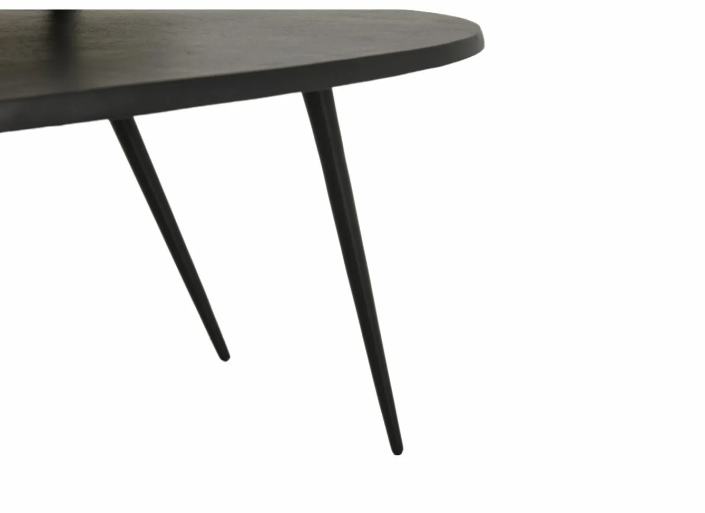 Salontafel Victor 70x47/57x34cm - metaal - goud & zwart