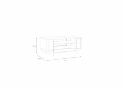 Salontafel Vodol 115x65cm - decor - zand & zwart