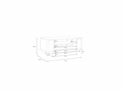 Salontafel Vodol 115x65cm - decor - zand & zwart