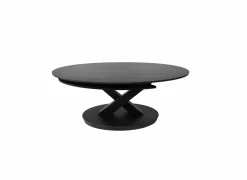 Salontafel Volcano 140/95x60x40/36cm - gesinterd steen - zwart