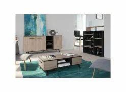Demeyere Salontafel Wayne 106,6x35,2x50,1cm - decor - eik & zwart