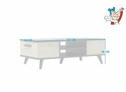 Demeyere Salontafel Wayne 106,6x35,2x50,1cm - decor - eik & zwart