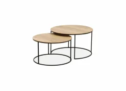 Salontafel Windsor Ø65cm/Ø75cm - lamulux - naturel - set van 2
