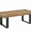 Salontafel 130x68cm - decor - bruin & zwart