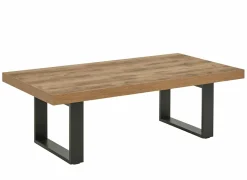 Salontafel 130x68cm - decor - bruin & zwart