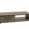 Salontafel 135x68cm - decor - bruin