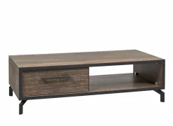 Salontafel 135x68cm - decor - bruin