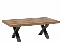 Salontafel 130x68cm - decor - bruin & zwart