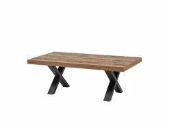 Salontafel 130x68cm - decor - bruin & zwart