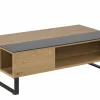 Salontafel 110x60cm - decor - eik & zwart