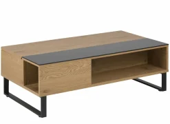 Salontafel 110x60cm - decor - eik & zwart