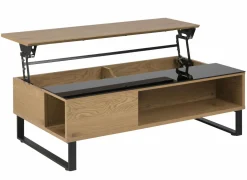Salontafel 110x60cm - decor - eik & zwart