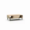 Salontafel 135x68cm - melamine - brushed sand oak nature