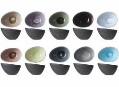 Cosy & Trendy Schaal Streetfood festival 10,5x7,5cm - keramiek - multicolor