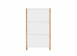 Schoenenkast Denver 70x25x125cm - decor - wit & artisanale eik