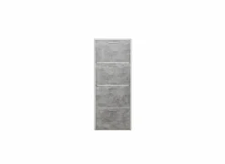 Schoenenkast Fulda 60x25x152cm - melamine - beton & wit