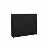 Schoenenkast Naia 109x32x93cm - decor - mat zwart