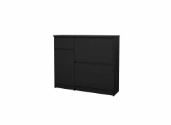 Schoenenkast Naia 109x32x93cm - decor - mat zwart