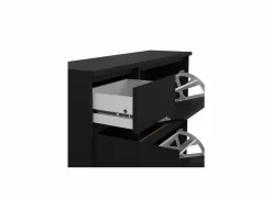 Schoenenkast Naia 109x32x93cm - decor - mat zwart